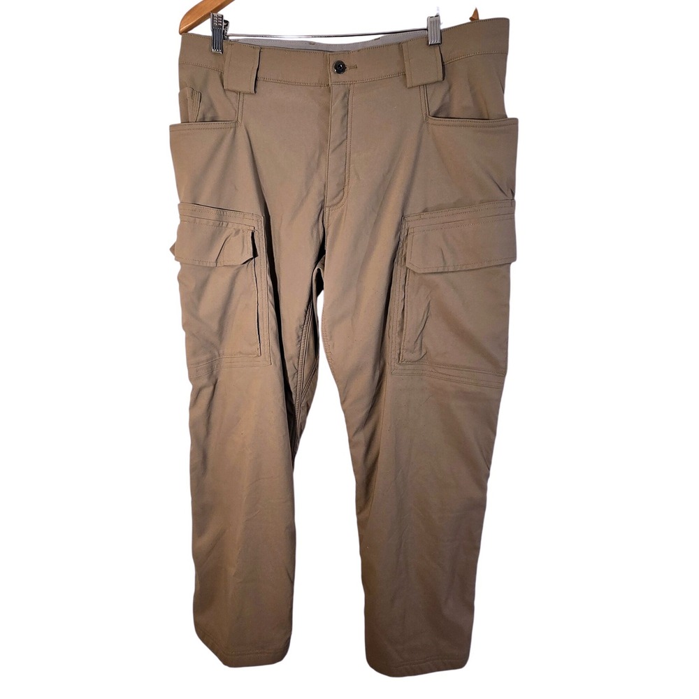 Duluth Trading Co Flex Dry Cargo Pants Khaki Mens Size 38x30 Nylon Spandex